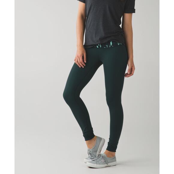 Lululemon Wunder Under Pant III Reversible Dark Fuel/Menthol - Picture 1 of 7
